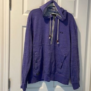 Oakley quarter zip purple distressed hoodie L